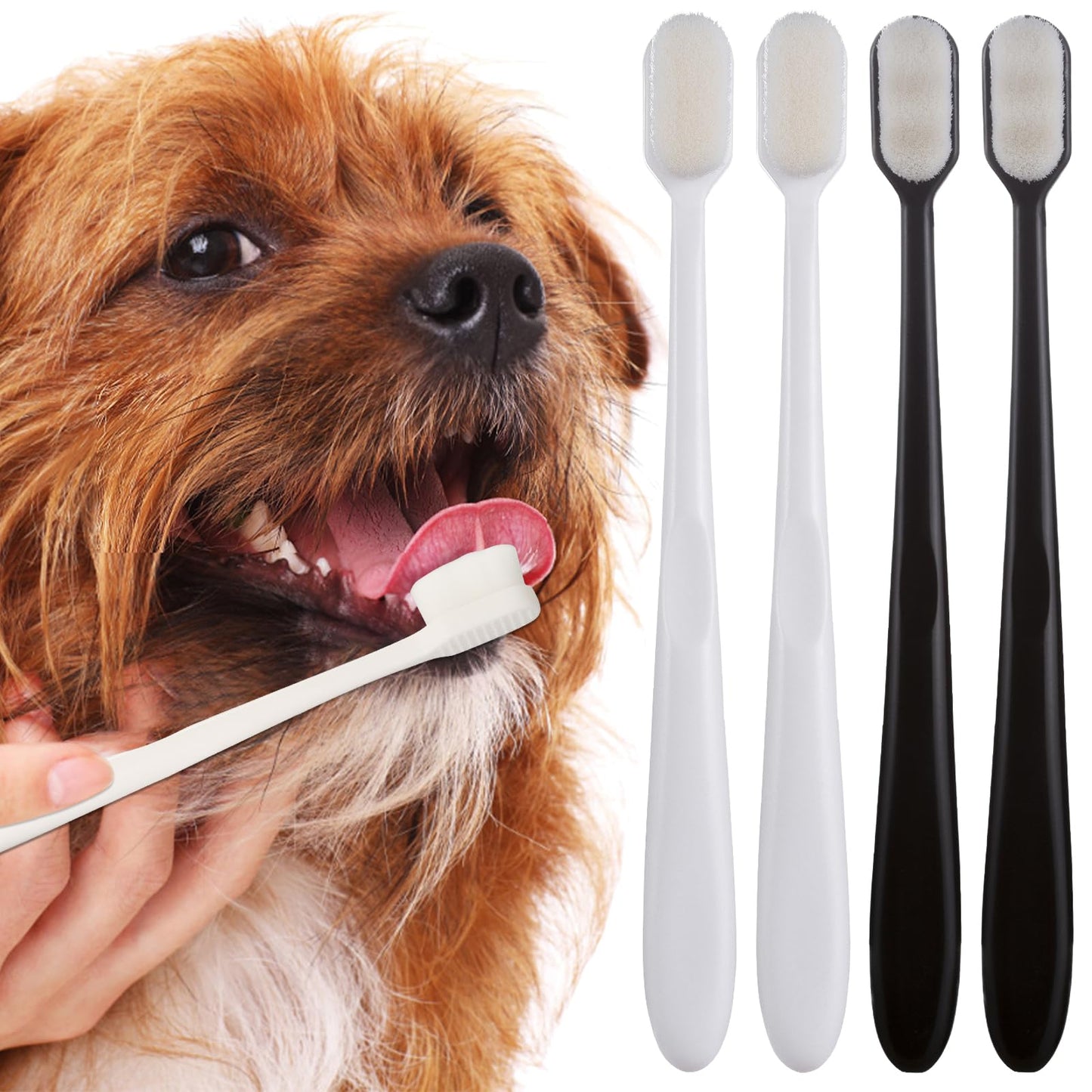 Dote on pet 4 Pack Super Soft Dog Toothbrush